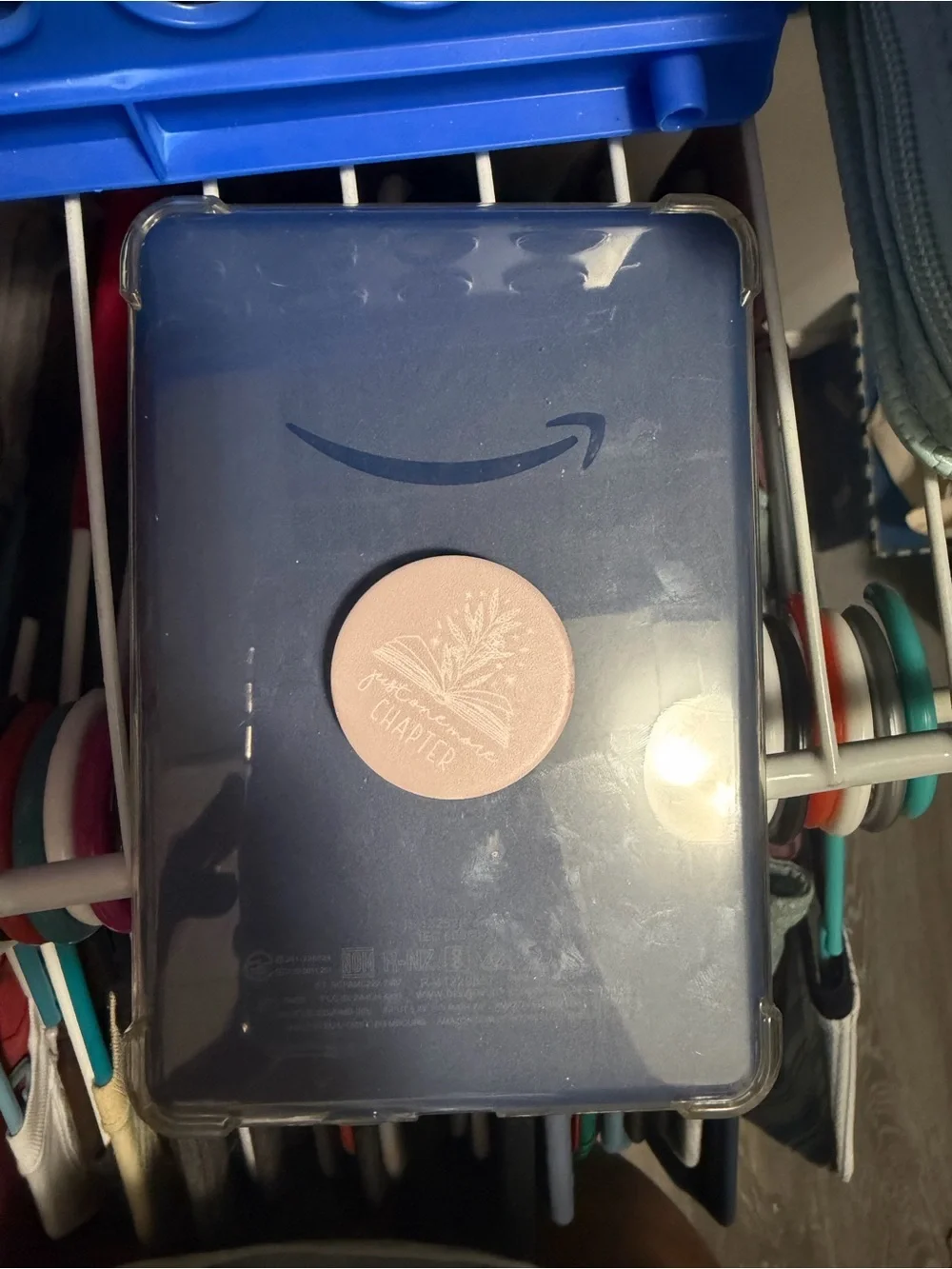 Amazon Kindle E-Reader in Blue with Black Screen Trim
